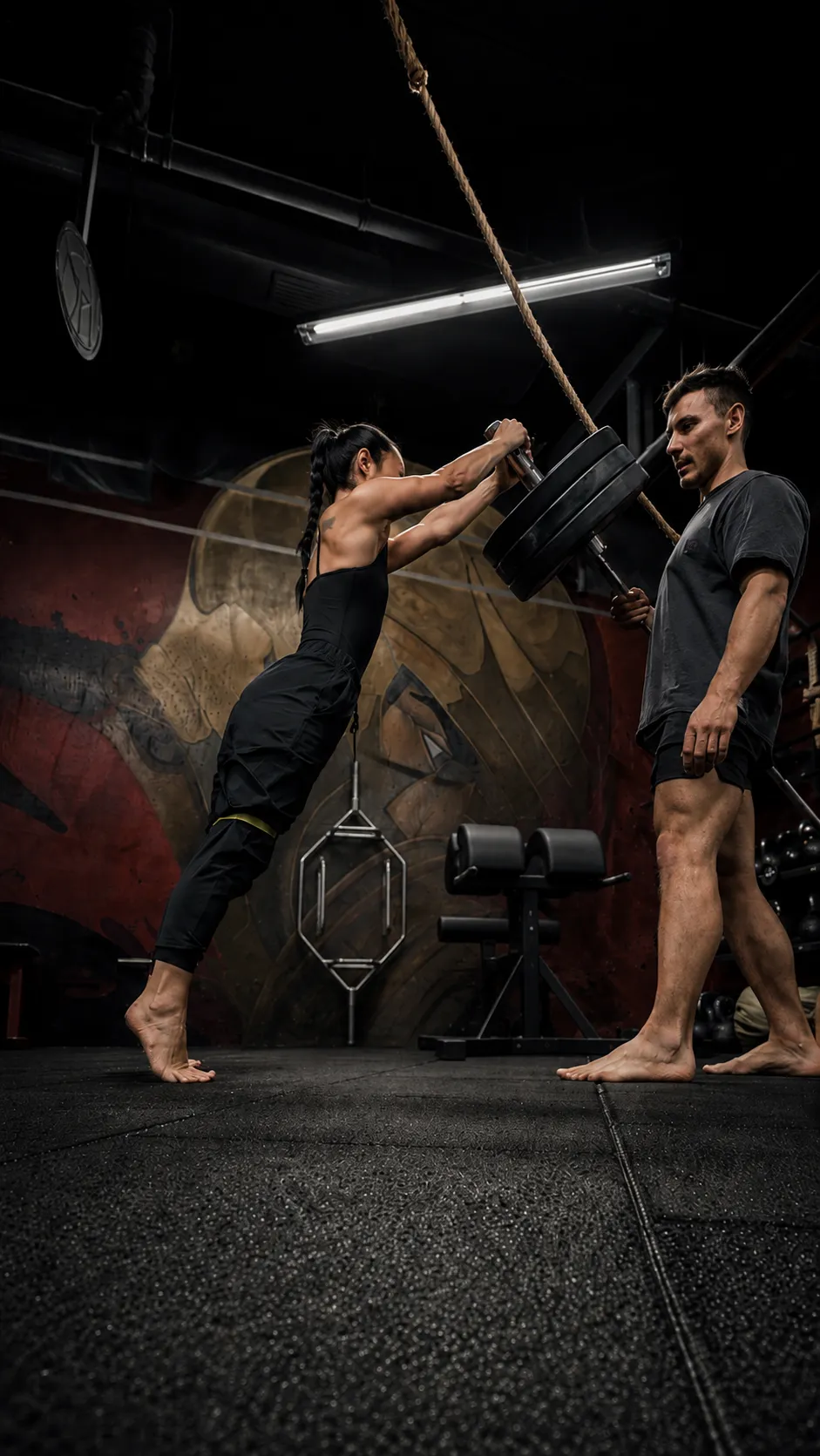 Strength coaching in the gym
